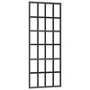 vidaXL Stumdomos durys, juodos, 76x205cm, ESG stiklas ir aliuminis