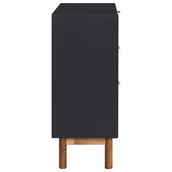 vidaXL Šoninė spintelė, 90x33,5x80cm, akacijos medienos masyvas ir MDF