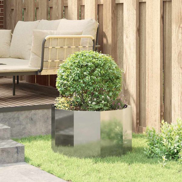 vidaXL Lovelis Sidabro 60 x 60 x 35 cm Cinkuota plienas