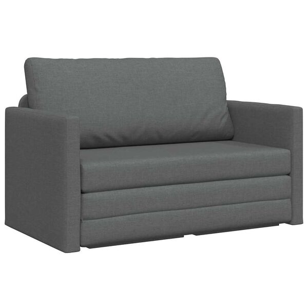 vidaXL Sofa lova 110cm Tamsiai pilka audinys