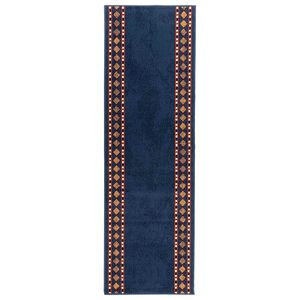 vidaXL Bėgimo kilimėlis FLORNES Austas Mėlyna 100 x 400 cm PP 7 mm