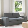 vidaXL Sofa 140cm Tamsiai pilka Metalas