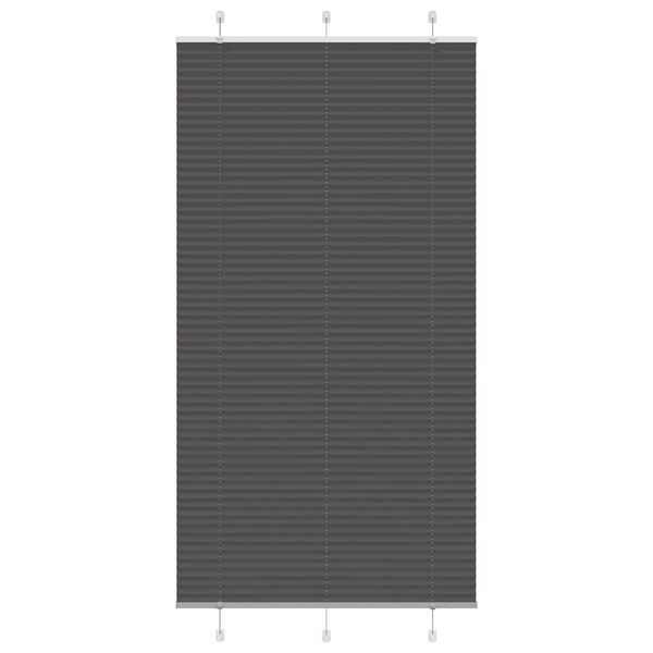 vidaXL Plisuota žaliuze juoda 110x200 cm audinio plotis 109,4 cm