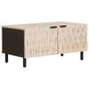vidaXL Kavos staliukas Balta 80 x 50 x 40 cm Kietas mango medis