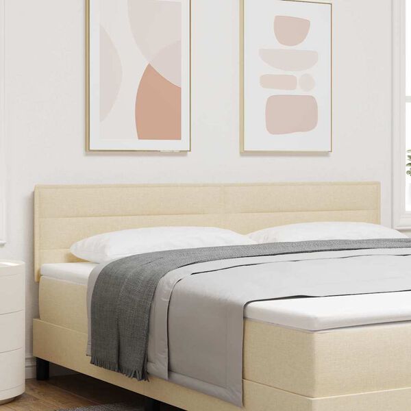 vidaXL Galvūgalis Kreminė 180 cm audinys