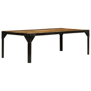 vidaXL Kavos staliukas, 110cm, neapdor. mango med. masyvas ir plienas