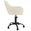 vidaXL Pasukamos valgomojo kėdės, 6vnt., kreminės spalvos, aksomas
