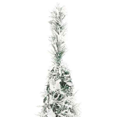 vidaXL Išskleidžiama dirbtinė Kalėdų eglutė su sniegu, 120cm, 50 LED