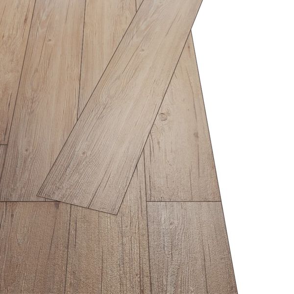 vidaXL Grindų plokštės, ąžuolo rudos spalvos, PVC, 2,51m², 2mm