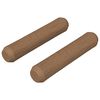 vidaXL Mediniai kai&scaron;čiai 2 vnt. Ruda &Oslash; 8 x 35 mm Medienos masyvas