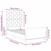 vidaXL Lovos rėmas su galvūgalio Tamsiai ruda 90 x 190 cm audinys