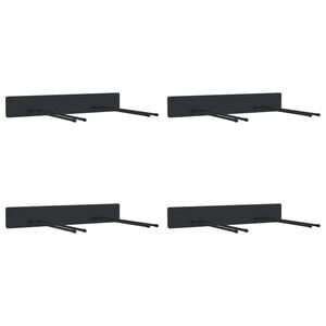 vidaXL Sieniniai sodo įrankių laikikliai, 4vnt., juodi, plienas