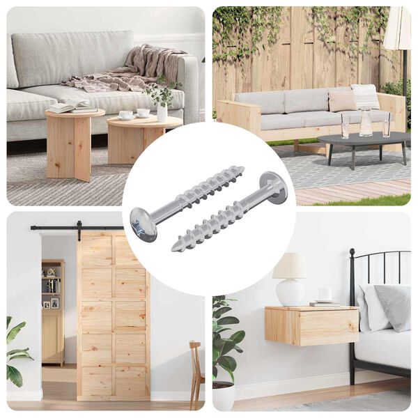 vidaXL Varžtas 2 pcs Sidabro 9,8 x 35 mm Geležis