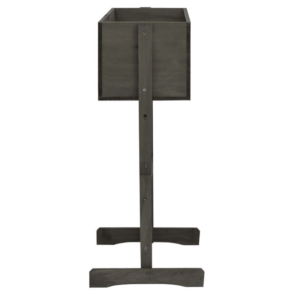 vidaXL Sodo treliažas su loveliu, pilkas, 45x30x74cm, eglės masyvas