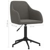 vidaXL Pasukamos valgomojo kėdės, 6vnt., tamsiai pilkos, aksomas