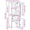 vidaXL Auk&scaron;tas spintelė Amatininkų ąžuolas 69,5 x 34 x 180 cm