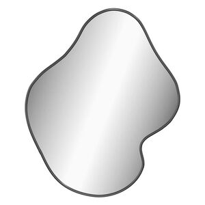 vidaXL Sieninis veidrodis, juodos spalvos, 50x40cm