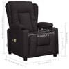 vidaXL Elektrinis masažinis krėslas, juodos spalvos, dirbtinė oda