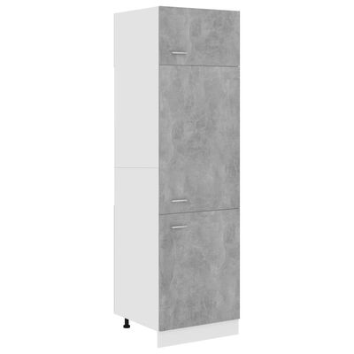 vidaXL Šaldytuvo spintelė, betono pilkos spalvos, 60x57x207cm, MDP