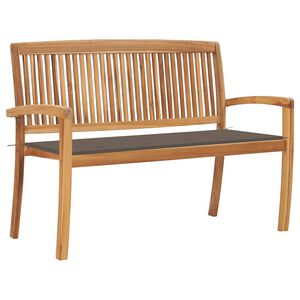 vidaXL Sudedamas sodo suoliukas su pagalvėle, 128,5cm, tikmedis