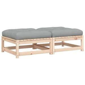 vidaXL Sodo pakojos su pagalvėlėmis, 2vnt., pu&scaron;ies medienos masyvas