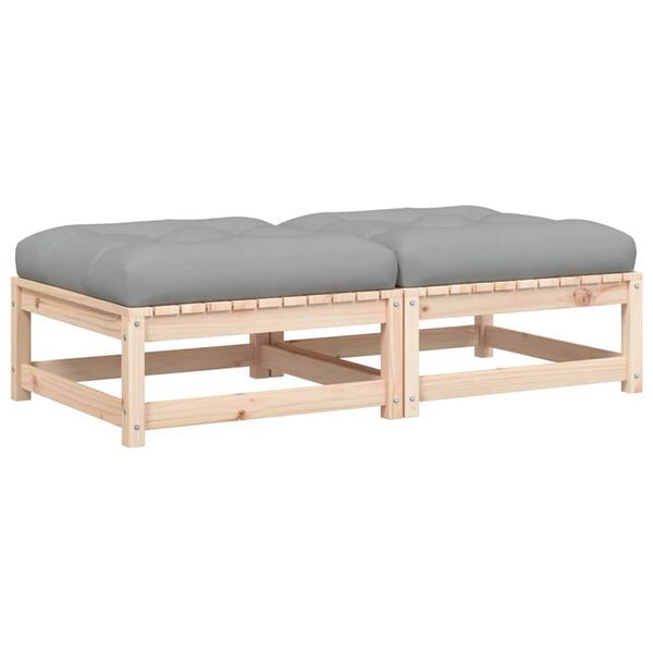 vidaXL Sodo pakojos su pagalvėlėmis, 2vnt., pušies medienos masyvas