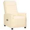 vidaXL Elektrinis masažinis krėslas, kreminės spalvos, dirbtinė oda