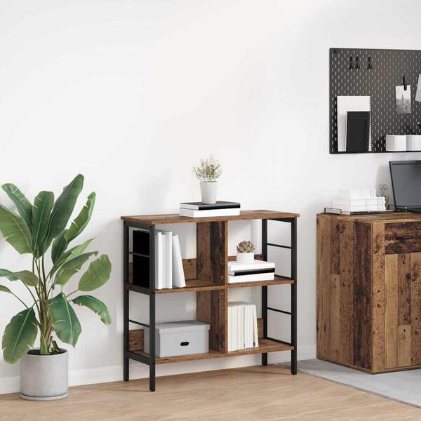 vidaXL Knygų lentyna Senovinis medis 82 x 32 x 79 cm Apdirbta mediena