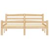 vidaXL Lovos rėmas su 4 stalčiais, 140x200cm, pu&scaron;ies medienos masyvas