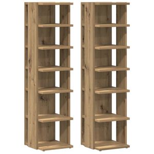 vidaXL Spintelė batams, 2vnt., artisano, 28x27x102cm, apdirbta mediena