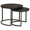 vidaXL Sudediami kavos stalai 2 vnt. Juoda 50 x 50 x 40 cm