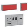 vidaXL Darbo spintos rinkinys su stalčių su saugykla 8 pcs Raudona
