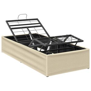 vidaXL Elektrinis reguliuojamas lovos rėmas Kreminė 200 x 80 x 33,5 cm