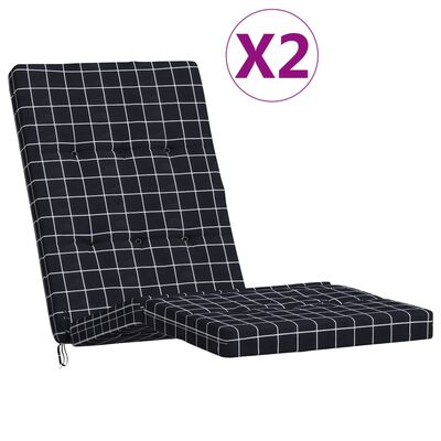 vidaXL Terasos kėdės pagalvėlės, 2vnt., oksfordo audinys, languotos