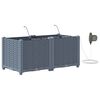 vidaXL Sodo vazonas 2 pcs &Scaron;viesiai Pilka 80 x 40 x 37,5 cm Plastmasė