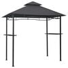 vidaXL Pavėsinė kepsninei, antracito spalvos, 240x150x255cm, plienas