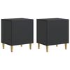 vidaXL &Scaron;alia lovos spintelė 2 pcs Juoda 43 x 34,5 x 50 cm