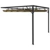 vidaXL Sodo pavėsinė su įtraukiamu stogu, taupe spalvos, 3x3m, 180g/m&sup2;