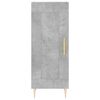 vidaXL &Scaron;oninė spintelė, betono pilka, 34,5x34x90cm, apdirbta mediena