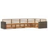 vidaXL Lauko sofos komplektas 5 pcs Natūrali 331 x 172,5 x 73 cm