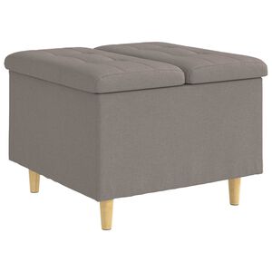 vidaXL Laikymo osmanas su pagalve Taupe 60 x 60 x 45 cm audinys