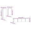 vidaXL Televizoriaus spintelių komplektas, 4 dalių, ąžuolo, mediena