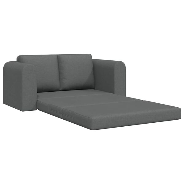 vidaXL Sofa lova 60cm Tamsiai pilka audinys