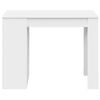 vidaXL Rašomasis stalas su stalčiumi/lentyna, balta, 102x62x77,5cm