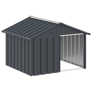 vidaXL &Scaron;uns būda, antracito, 116,5x103x81,5cm, galvanizuotas plienas