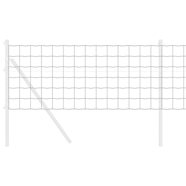 vidaXL Euro tvora Pilka 0.4 x 10 m PVC padengta geležis