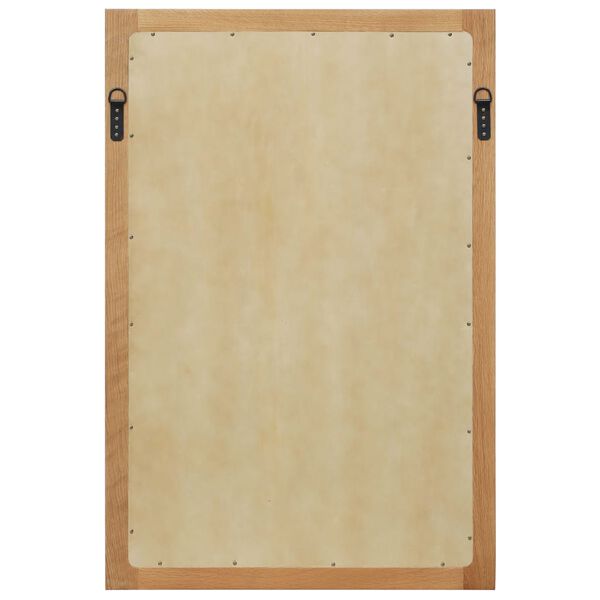 vidaXL Veidrodis, 60x90cm, ąžuolo medienos masyvas