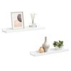 vidaXL Lentynos nuotraukų rėmeliams, 2vnt., baltos, 40x9x3cm, MDF