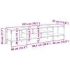 vidaXL Televizoriaus spintelė Senovinis medis 201 x 35 x 45 cm
