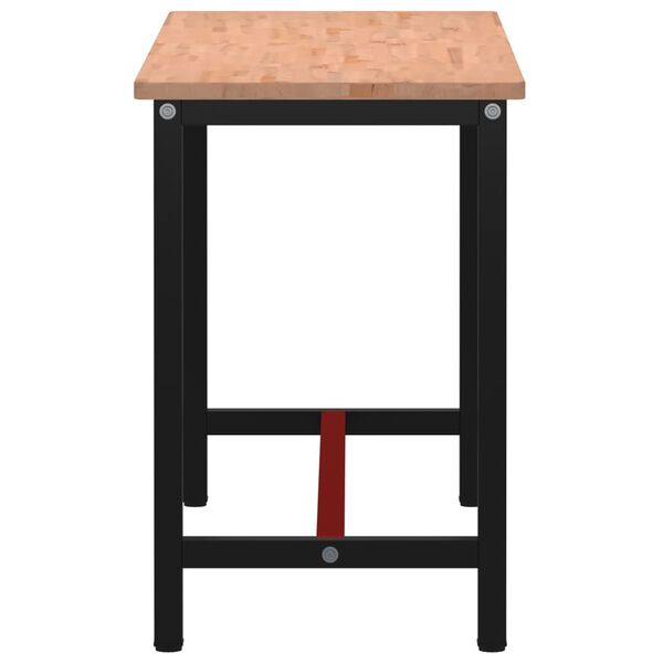 vidaXL Darbastalis, 150x55x81,5cm, bukmedžio masyvas ir metalas